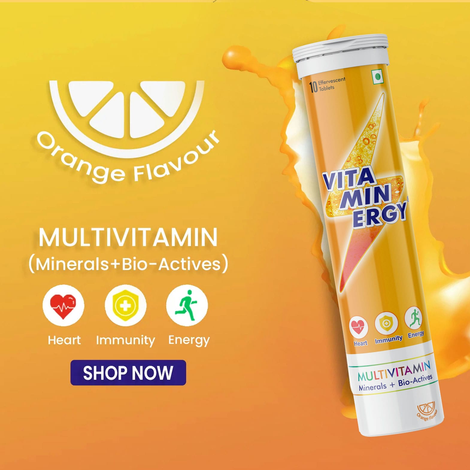 power packed vitaminergy drink | cheap and best multivitamin in india | gluten free | soya free | vegan | non-gmo