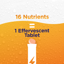 16 Nutrients in one multivitamin effervescent tablet